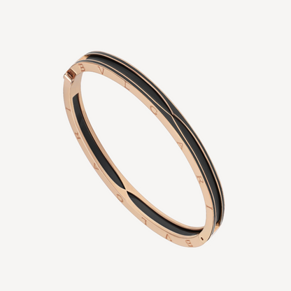 [Vellora Opalyn]ZERO 1 PINK GOLD WITH MATTE BLACK CERAMIC BRACELET