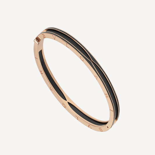 [Vellora Opalyn]ZERO 1 PINK GOLD WITH MATTE BLACK CERAMIC BRACELET