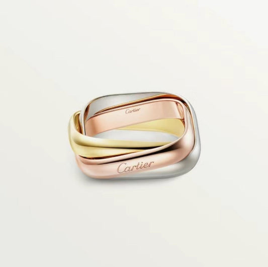 [Vellora Opalyn]TRINITY RING GOLD PINK GOLD SILVER