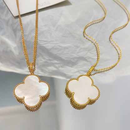 [Vellora Opalyn]CLOVER 25MM MOP LARGE PENDANT NECKLACE