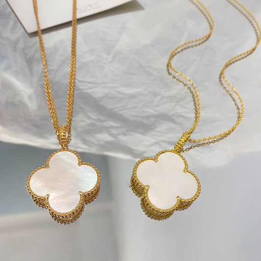 [Vellora Opalyn]CLOVER 25MM MOP LARGE PENDANT NECKLACE