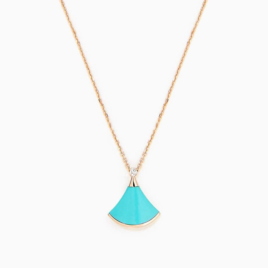 [Vellora Opalyn]DREAM NECKLACE TURQUOISE PINK GOLD