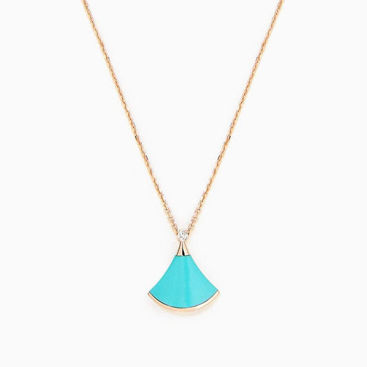[Vellora Opalyn]DREAM NECKLACE TURQUOISE PINK GOLD
