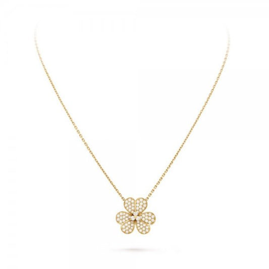 [Vellora Opalyn]FLOWER DIAMOND NECKLACE