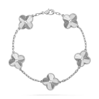 [Vellora Opalyn]CLOVER SILVER 5 MOTIFS BRACELET