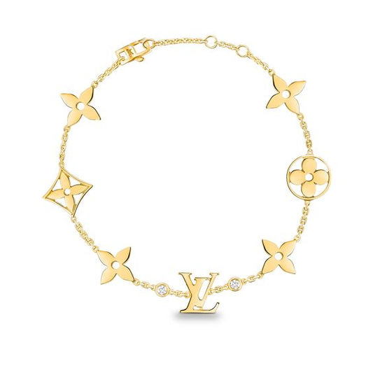 [Vellora Opalyn]STAR AND SUN 7 MOTIFS GOLD BRACELET