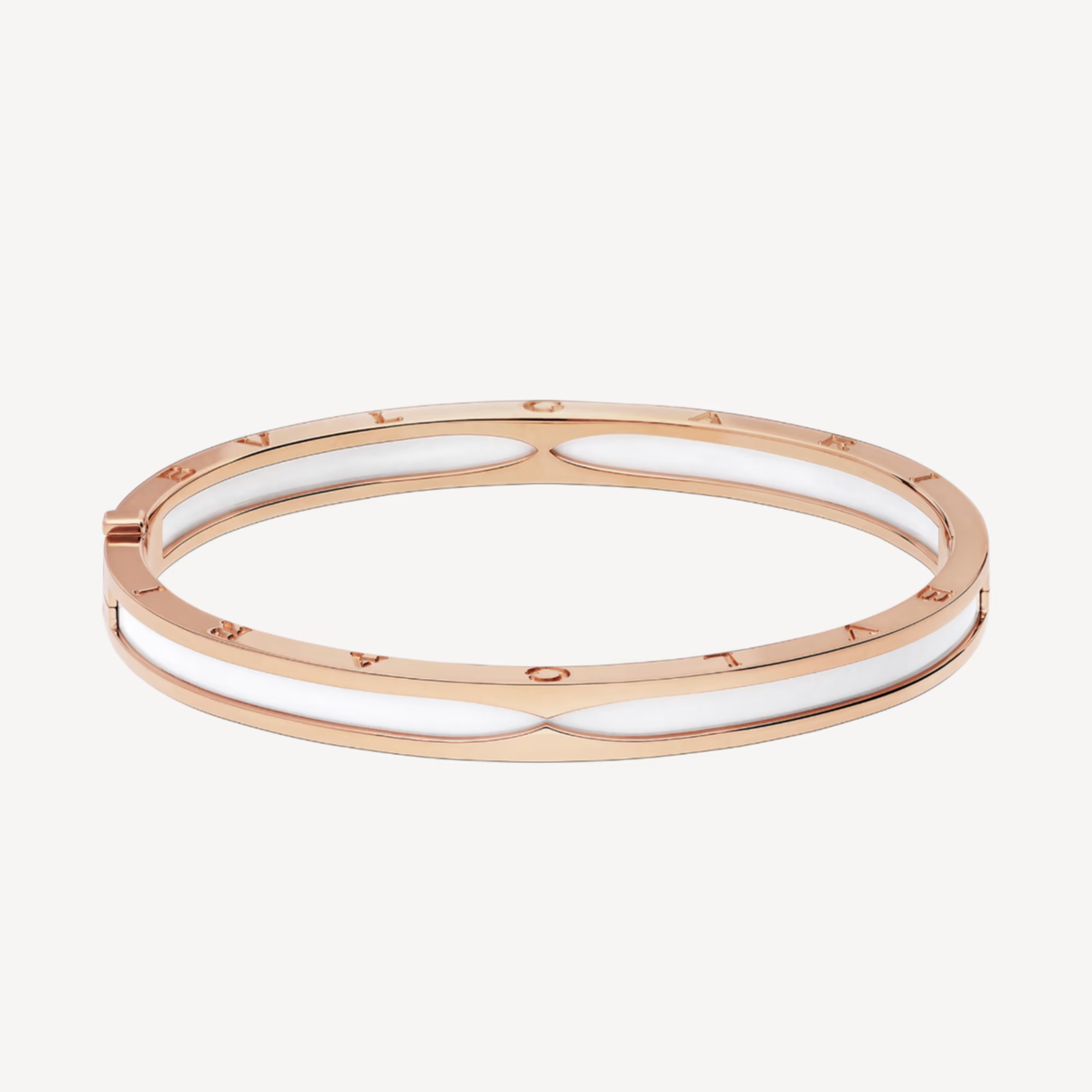 [Vellora Opalyn]ZERO 1 PINK GOLD WITH WHITE CERAMIC BRACELET