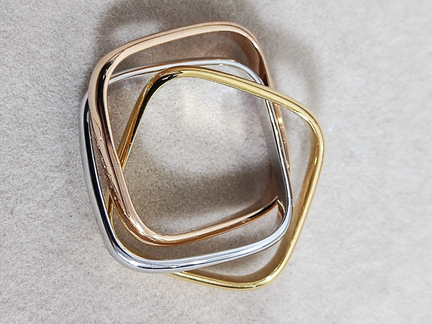 [Vellora Opalyn]TRINITY RING GOLD PINK GOLD SILVER