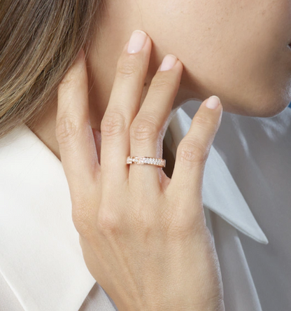 [Vellora Opalyn]ALLIANCE LIENS VIDENCE PAVED DIAMOND 4MM RING