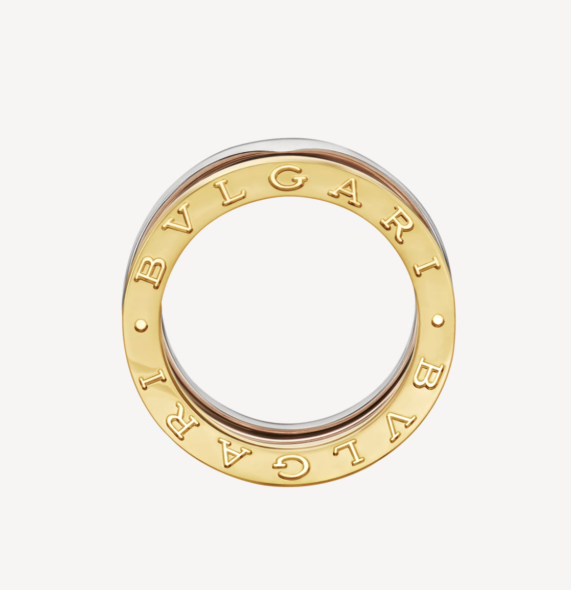 [Vellora Opalyn]ZERO 1 THREE-BAND ROSE WHITE AND YELLOW RING