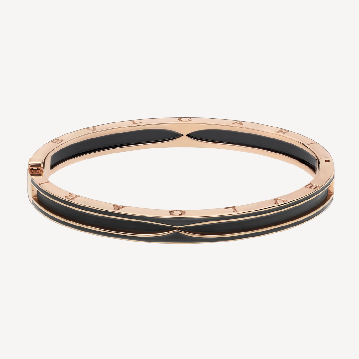 [Vellora Opalyn]ZERO 1 PINK GOLD WITH MATTE BLACK CERAMIC BRACELET