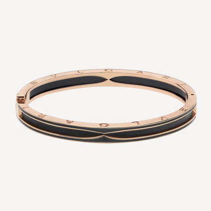 [Vellora Opalyn]ZERO 1 PINK GOLD WITH MATTE BLACK CERAMIC BRACELET