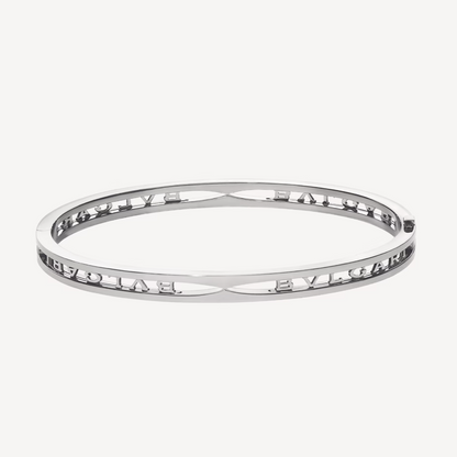 [Vellora Opalyn]ZERO 1 SPIRAL LOGO SILVER BRACELET