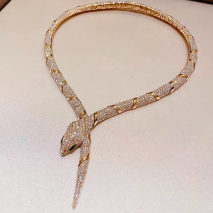 [Vellora Opalyn]HAUTE COUTURE GOLD SERPENTI NECKLACE