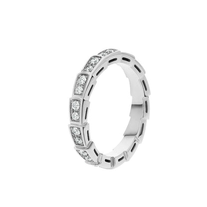 [Vellora Opalyn]SERPENTI RING SILVER DIAMOND PAVED 3MM