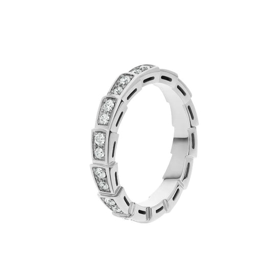 [Vellora Opalyn]SERPENTI RING SILVER DIAMOND PAVED 3MM