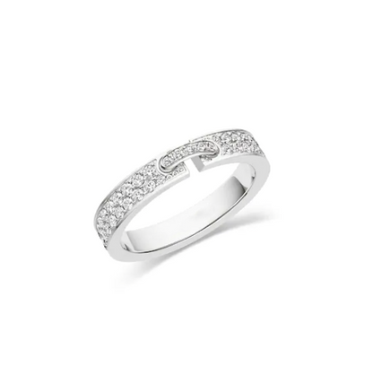 [Vellora Opalyn]ALLIANCE LIENS VIDENCE PAVED DIAMOND 4MM RING