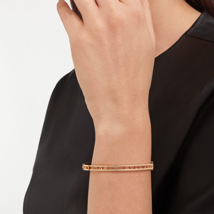 [Vellora Opalyn]ZERO 1 SPIRAL LOGO PINK GOLD BRACELET
