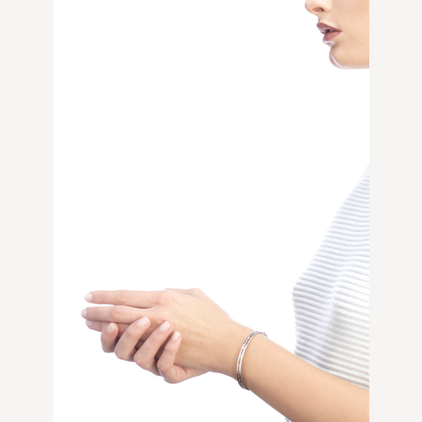 [Vellora Opalyn]ZERO 1 SPIRAL LOGO SILVER BRACELET