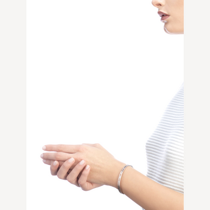 [Vellora Opalyn]ZERO 1 SPIRAL LOGO SILVER BRACELET