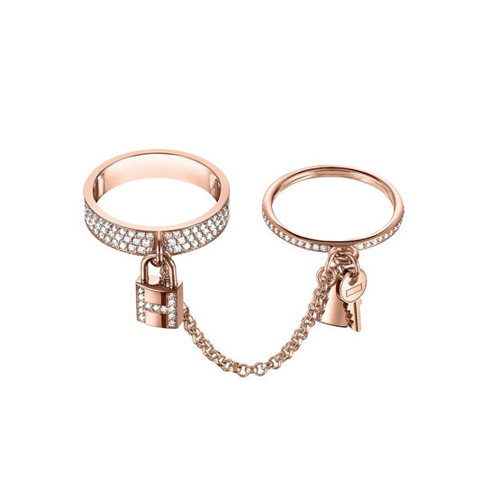 [Vellora Opalyn]HM KELLY CLOCHETTE DOUBLE RING IN  WITH DIAMONDS