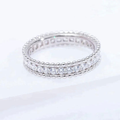 [Vellora Opalyn]PERLEE DIAMOND SILVER RING