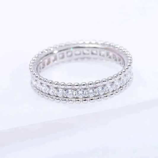 [Vellora Opalyn]PERLEE DIAMOND SILVER RING
