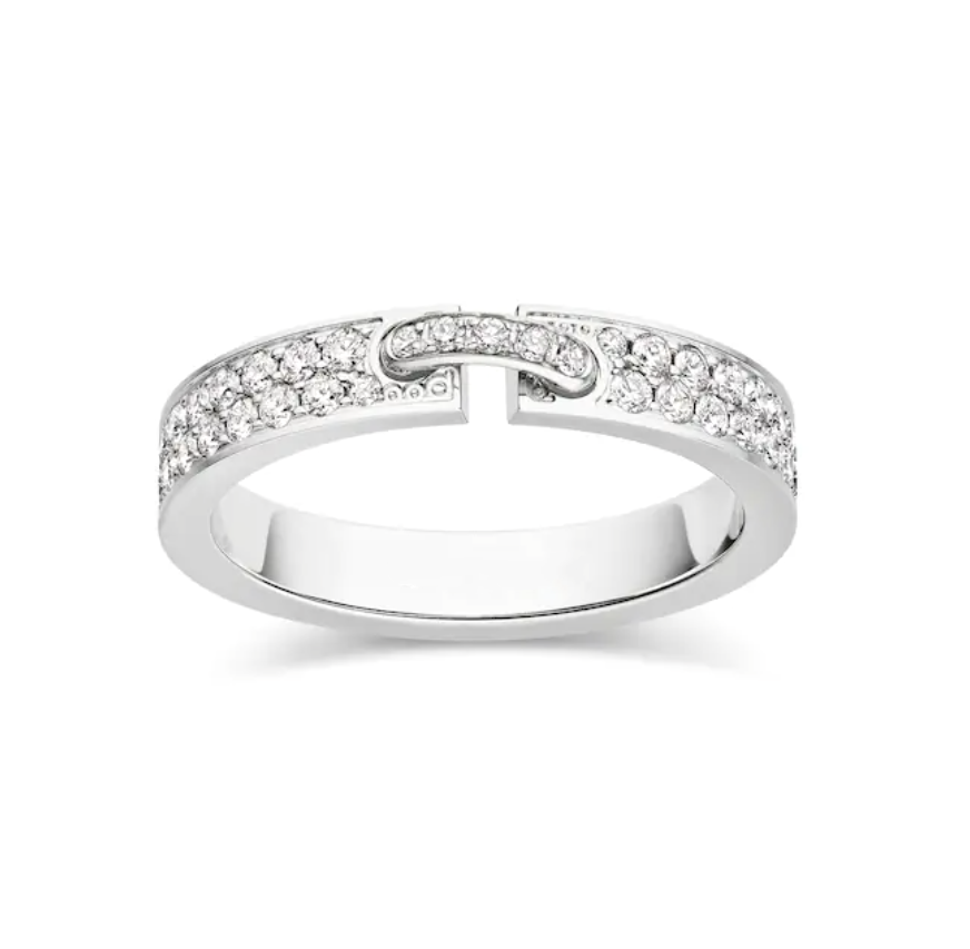 [Vellora Opalyn]ALLIANCE LIENS VIDENCE PAVED DIAMOND 4MM RING