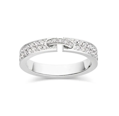 [Vellora Opalyn]ALLIANCE LIENS VIDENCE PAVED DIAMOND 4MM RING