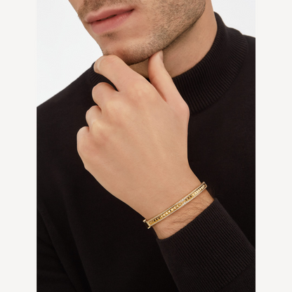 [Vellora Opalyn]ZERO 1 SPIRAL AND PAVED DIAMOND GOLD BRACELET