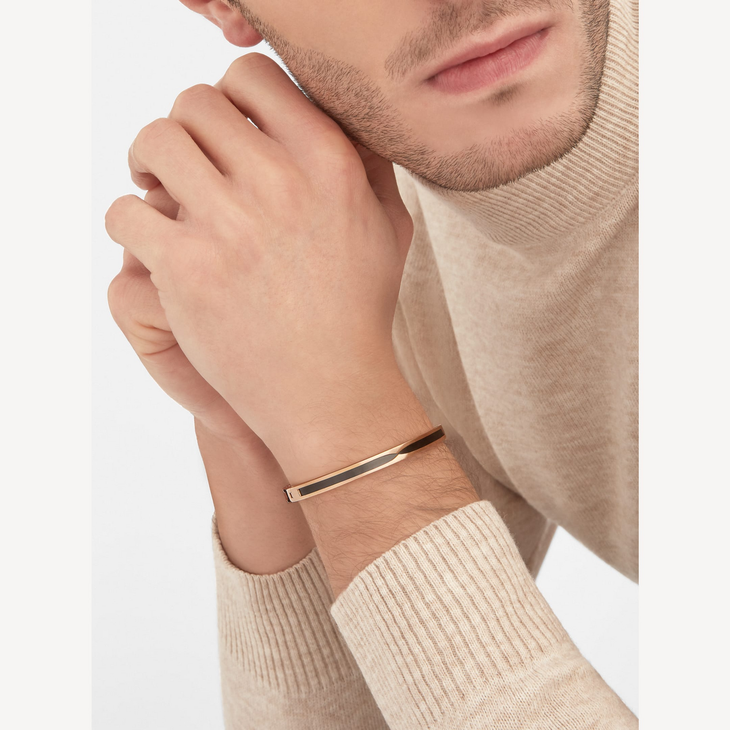 [Vellora Opalyn]ZERO 1 PINK GOLD WITH BLACK CERAMIC BRACELET
