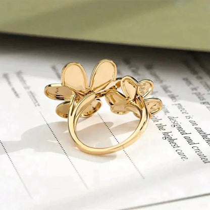 [Vellora Opalyn]CLOVER COMOS GOLD DIAMOND RING