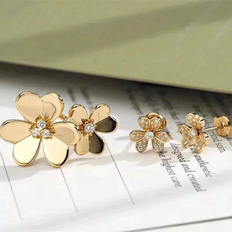 [Vellora Opalyn]CLOVER COMOS GOLD DIAMOND RING