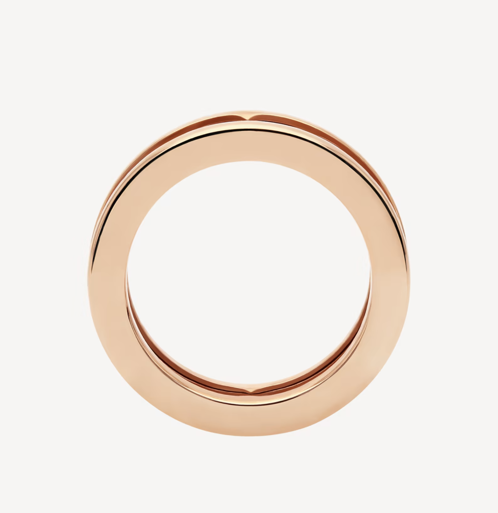 [Vellora Opalyn]ZERO 1 ONE-BAND WITH OPENWORK LOGO SPIRAL RING