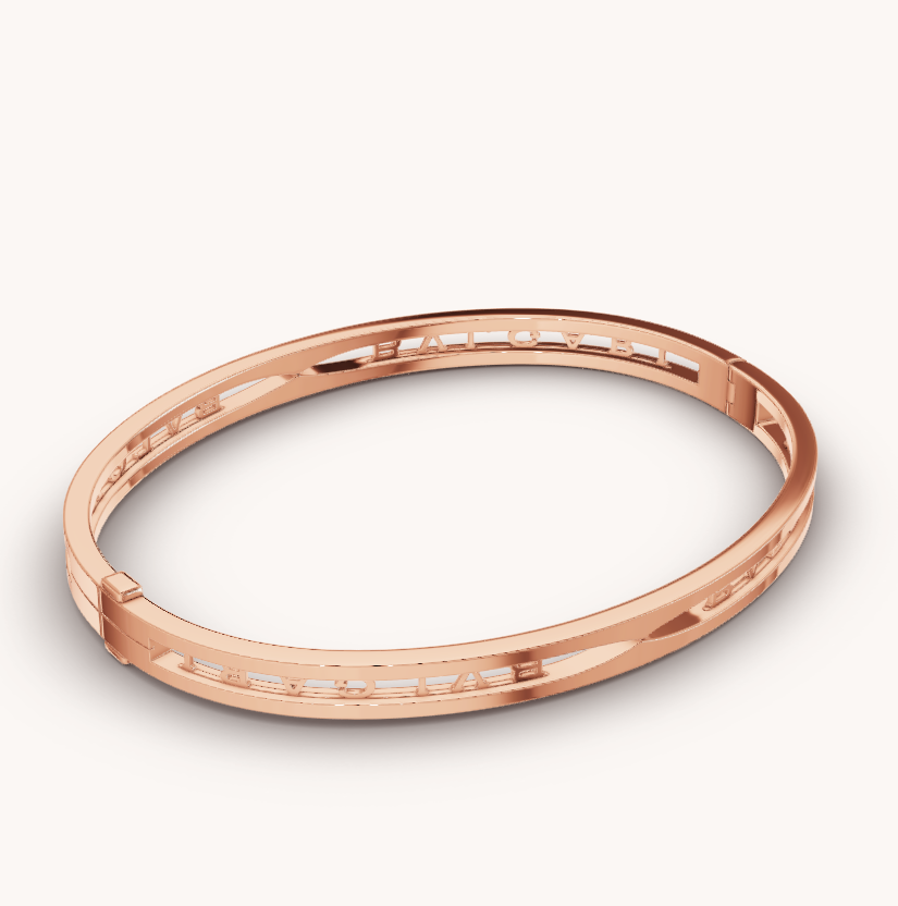 [Vellora Opalyn]ZERO 1 SPIRAL LOGO PINK GOLD BRACELET