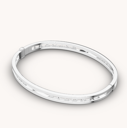[Vellora Opalyn]ZERO 1 SPIRAL LOGO SILVER BRACELET