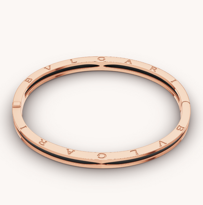 [Vellora Opalyn]ZERO 1 PINK GOLD WITH BLACK CERAMIC BRACELET