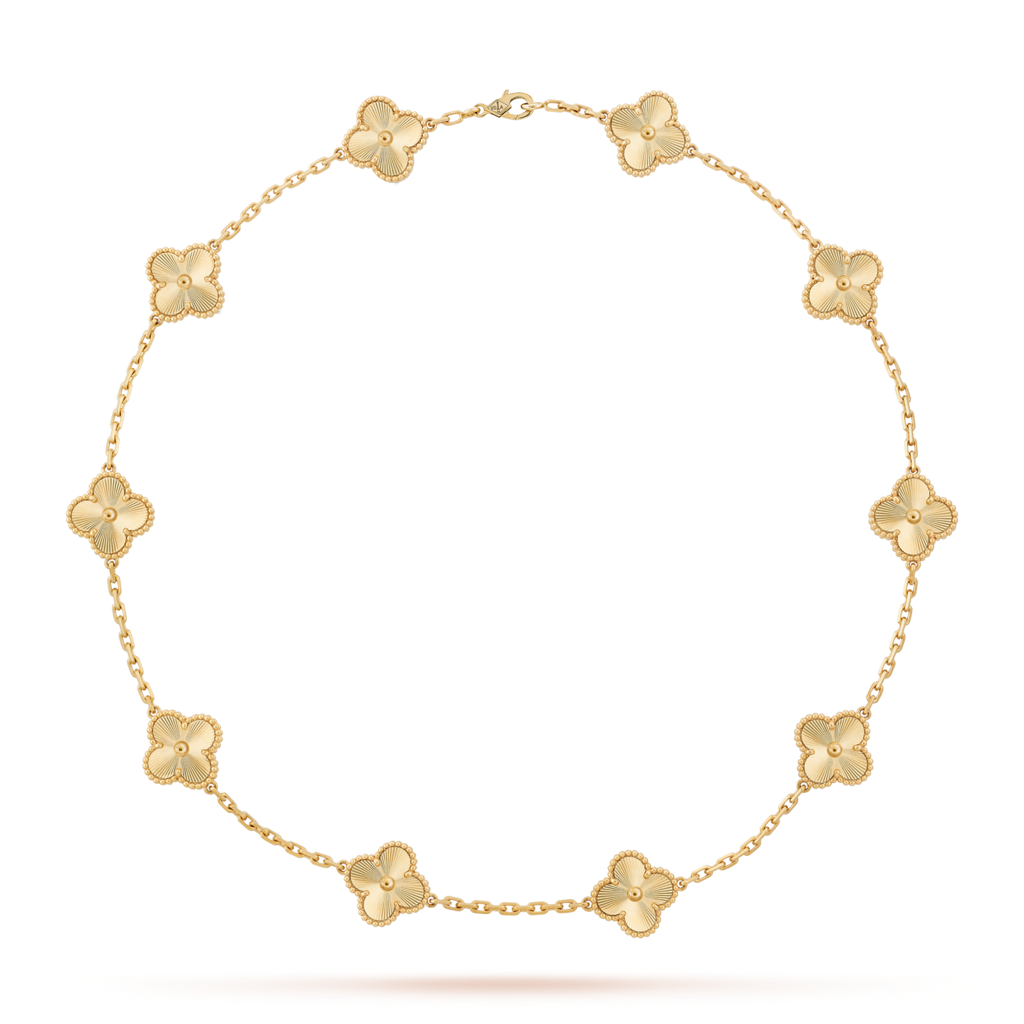 [Vellora Opalyn]CLOVER 10 MOTIFS LASER NECKLACE