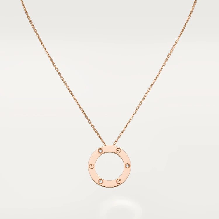 [Vellora Opalyn]LOVE NECKLACE 16MM 3 DIAMONDS