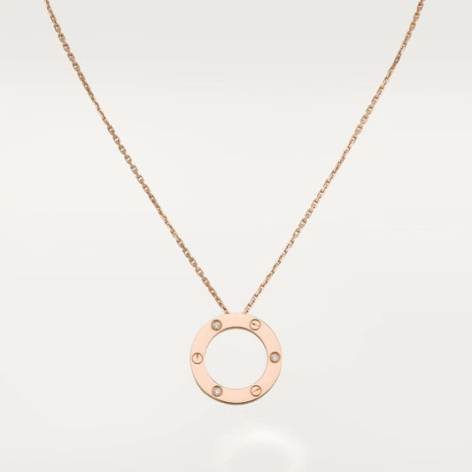 [Vellora Opalyn]LOVE NECKLACE 16MM 3 DIAMONDS