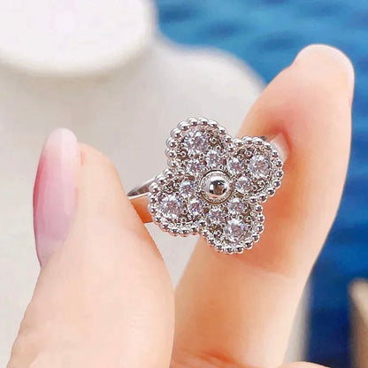[Vellora Opalyn]CLOVER DIAMOND RING