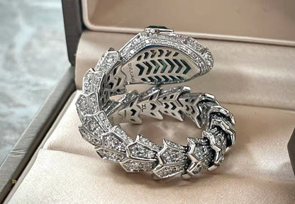 [Vellora Opalyn] QUEEN EMERALD SNAKE RING