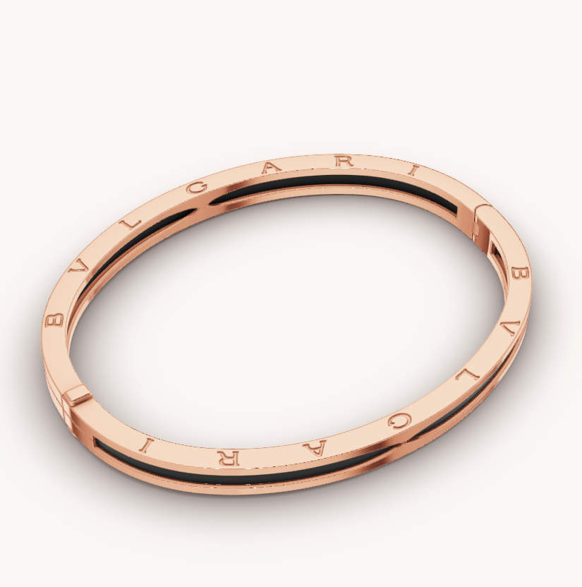 [Vellora Opalyn]ZERO 1 PINK GOLD WITH BLACK CERAMIC BRACELET