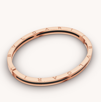 [Vellora Opalyn]ZERO 1 PINK GOLD WITH BLACK CERAMIC BRACELET