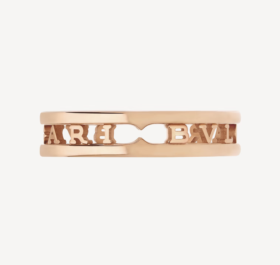[Vellora Opalyn]ZERO 1 ONE-BAND WITH OPENWORK LOGO SPIRAL RING