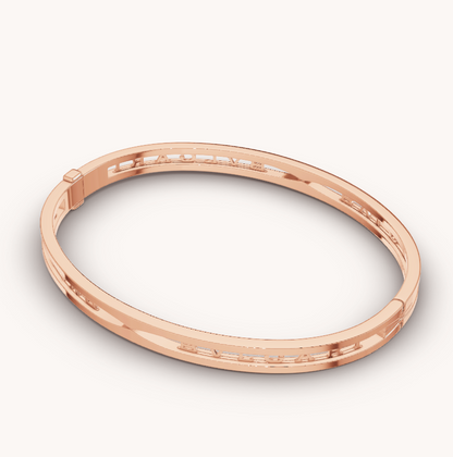 [Vellora Opalyn]ZERO 1 SPIRAL LOGO PINK GOLD BRACELET