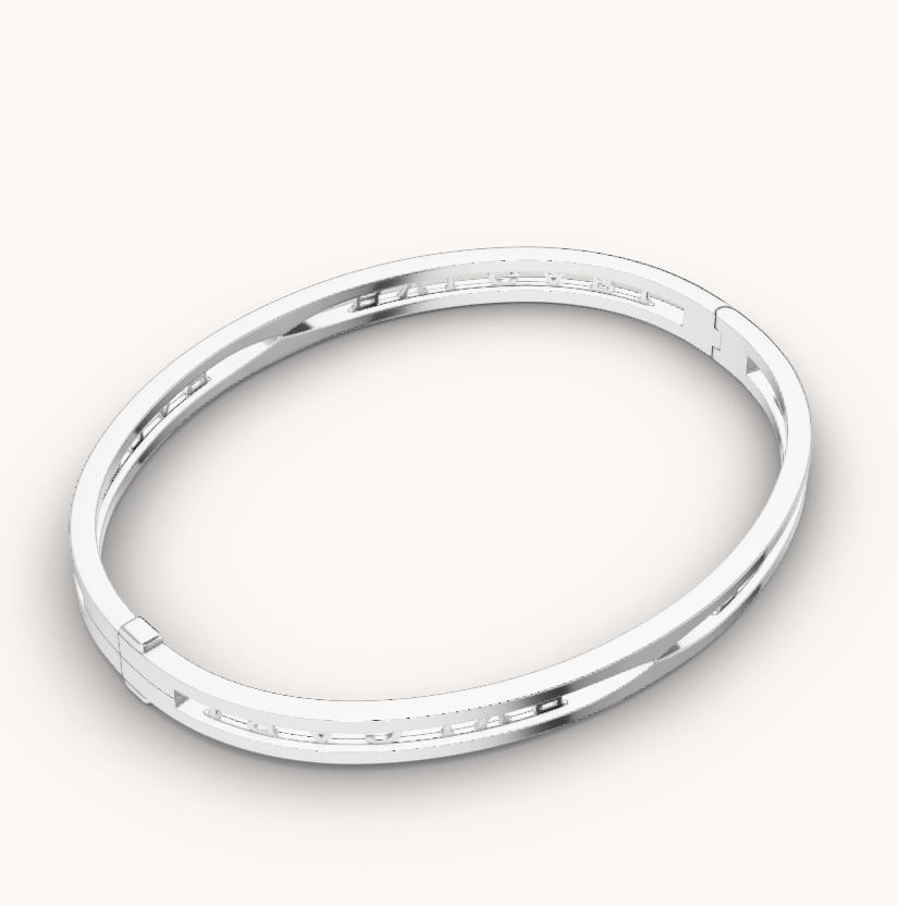[Vellora Opalyn]ZERO 1 SPIRAL LOGO SILVER BRACELET
