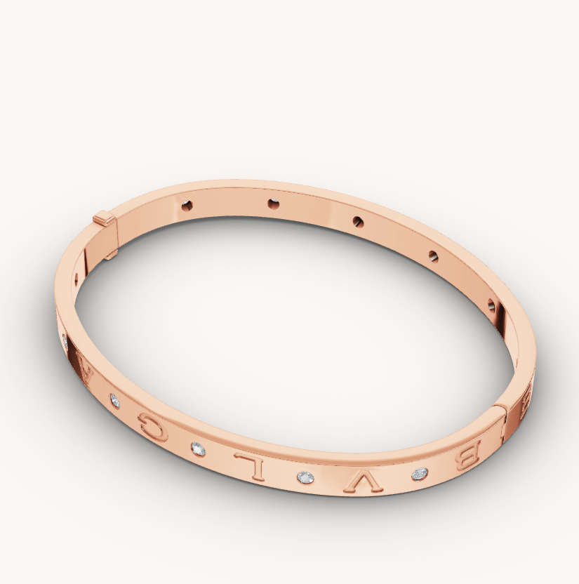 [Vellora Opalyn]ZERO 1 PINK GOLD 12 DIAMONDS BRACELET