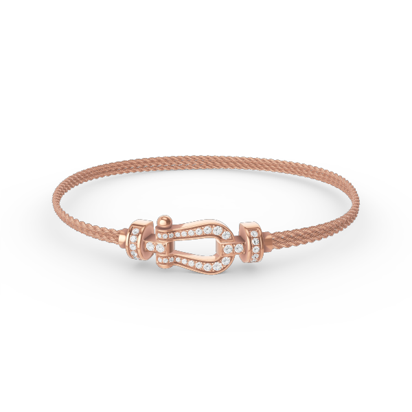 [Vellora Opalyn]FORCE SMALL HORSESHOE  DIAMOND CHAIN ROPE BRACELET