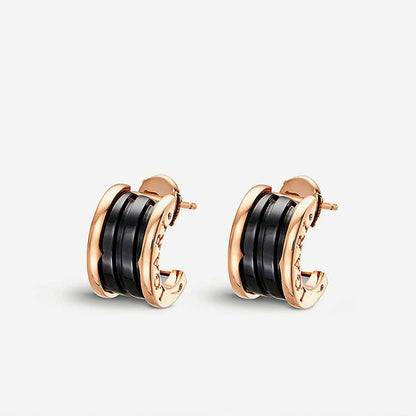 [Vellora Opalyn]ZERO 1 PINK GOLD CERAMIC EARRINGS